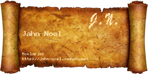Jahn Noel névjegykártya